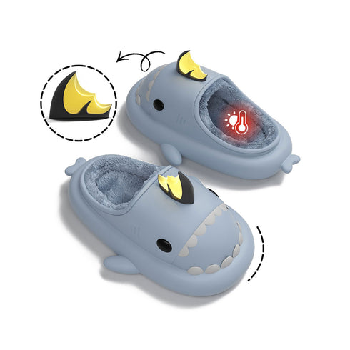 Sharkicks Basic - Invierno, Pantuflas de Tiburón Dragón Koi, Tacón Abierto